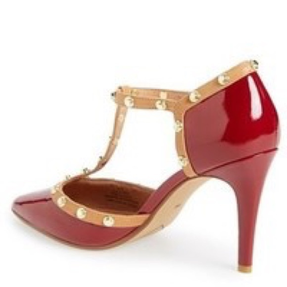 Halogen NWOT Martine Studded T-Strap Heels - Picture 3 of 14